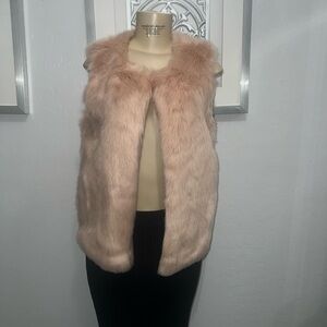 Grace Women's Faux Fur Vest - light pink